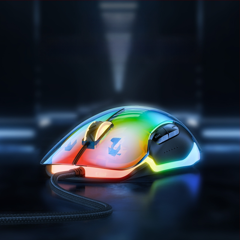 ONIKUMA проводна гейминг мишка, 12800 DPI, 7 клавиши, USB, шестстепенно регулиране на резолюцията, кабел 1,6 m, ергономичен дизайн