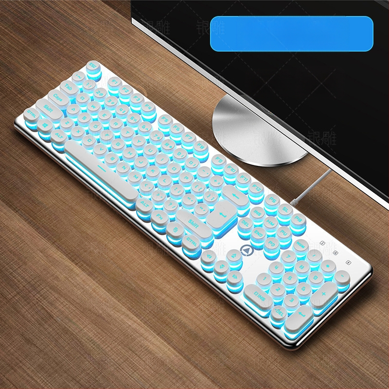 Silver Carving V7 tipkovnica s mehaničkim dojmom, žična USB, 104 tipki, osvjetljenje, Crater arhitektura