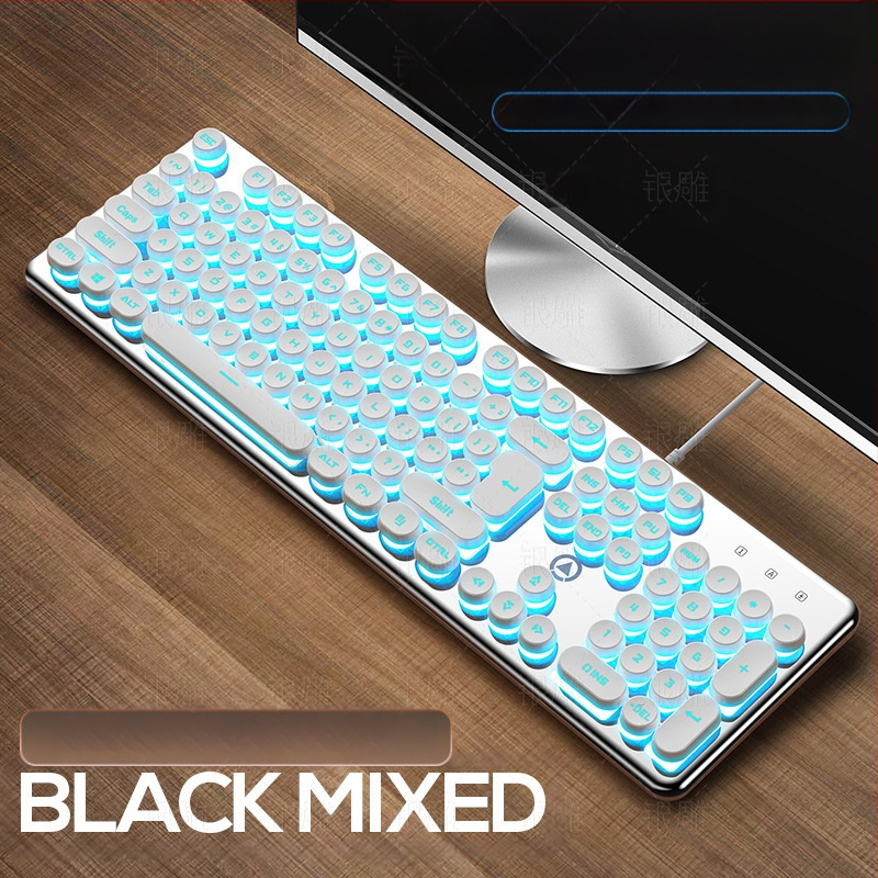 Silver Carving V7 tipkovnica s mehaničkim dojmom, žična USB, 104 tipki, osvjetljenje, Crater arhitektura