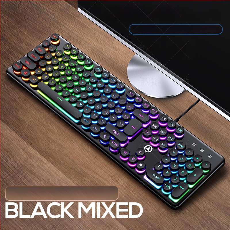 Silver Carving V7 tipkovnica s mehaničkim dojmom, žična USB, 104 tipki, osvjetljenje, Crater arhitektura