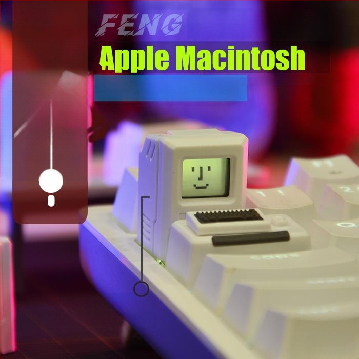 Прозрачни капачета за механична клавиатура в стил Макинтош, ретро дизайн, за клавиатури от 80-те години