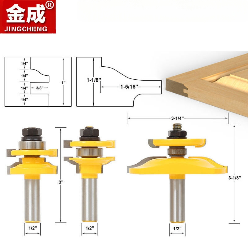 Ξυλουργική φρέζα για σφήνες και αρμούς σε πόρτες επίπλων — μονή και διπλής όψεως; κατάλληλη για ξύλο, MDF και λαμινάτες; μάρκα Hibiscus jincheng