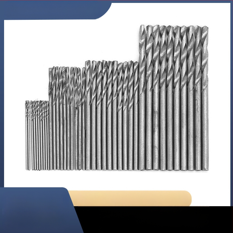 Комплект винтови свредла за пробиване, с прав държач, от високоскоростна стомана, миниатюрни, 40 броя