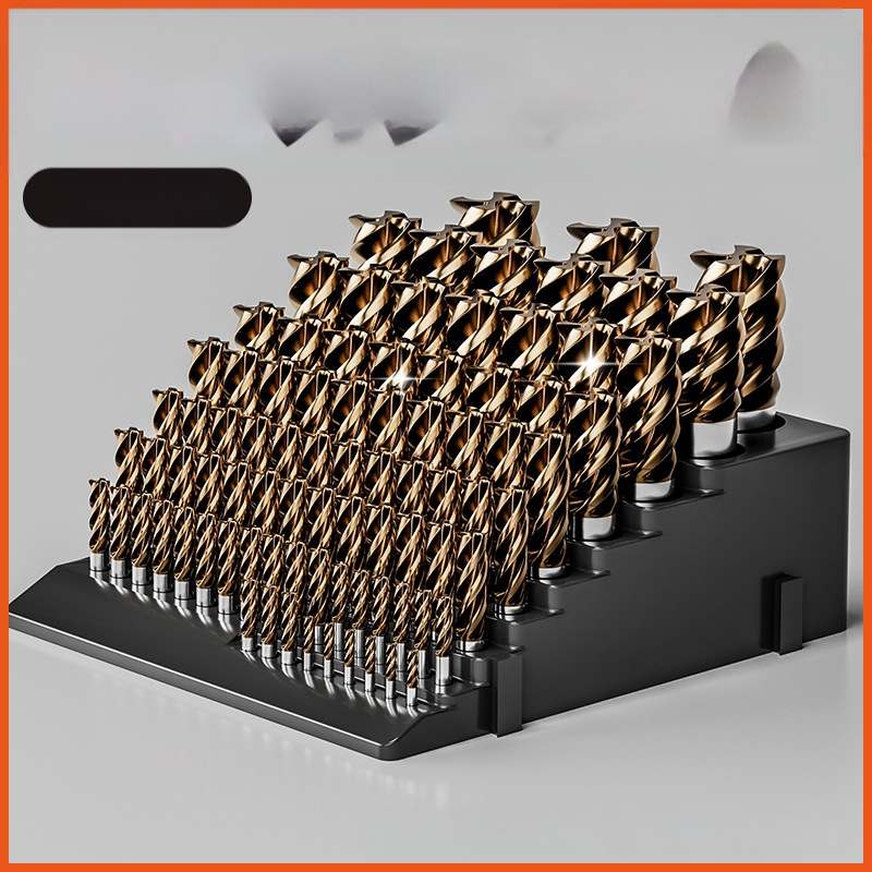 Rato CNC frezavimo įrankių saugojimo dėžė – ABS, surinkta dalių dėžė, nešiojama, 1,5 mm sienos storis, -10°C–60°C temperatūros diapazonas, 85 frezavimo įrankių ertmių ir 100 grąžtų ertmių talpa