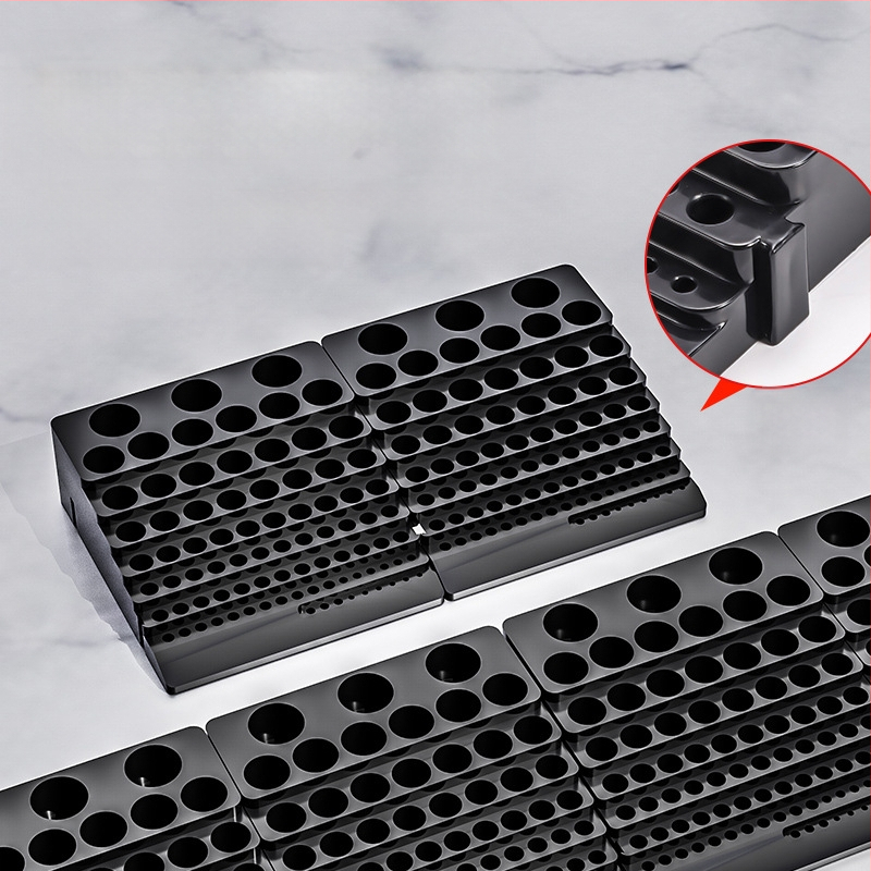 Rato CNC frezavimo įrankių saugojimo dėžė – ABS, surinkta dalių dėžė, nešiojama, 1,5 mm sienos storis, -10°C–60°C temperatūros diapazonas, 85 frezavimo įrankių ertmių ir 100 grąžtų ertmių talpa