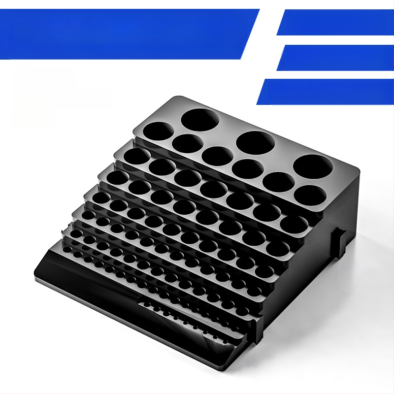 Rato CNC frezavimo įrankių saugojimo dėžė – ABS, surinkta dalių dėžė, nešiojama, 1,5 mm sienos storis, -10°C–60°C temperatūros diapazonas, 85 frezavimo įrankių ertmių ir 100 grąžtų ertmių talpa