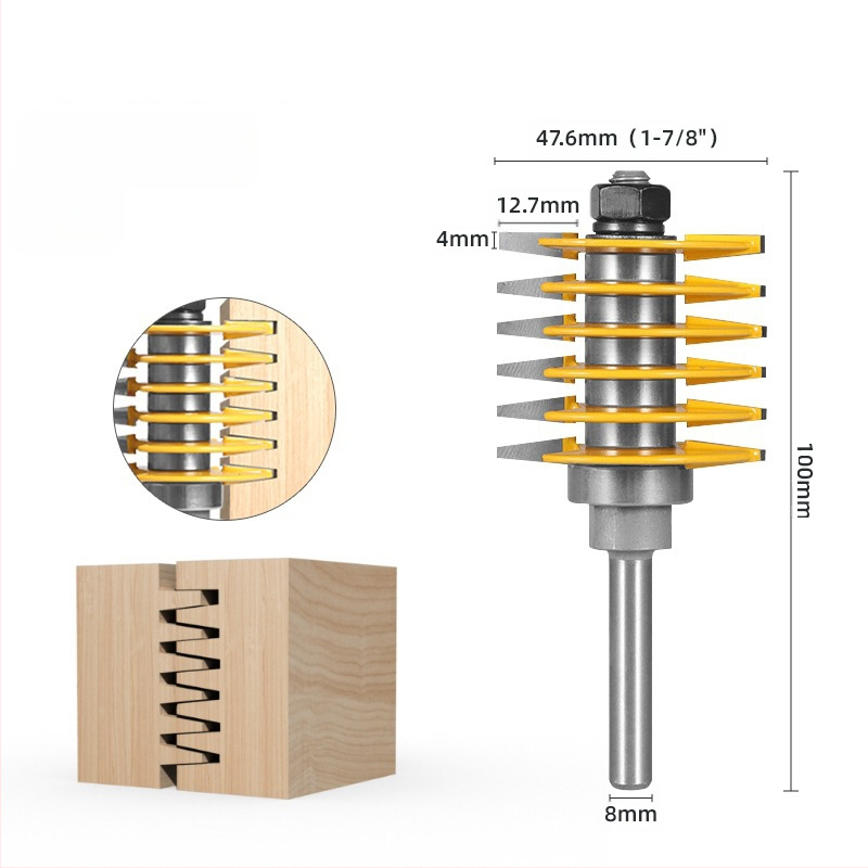 Πλευρική φρέζα για ένωση δαχτυλιδιών, τραπεζοειδούς Τ τύπου, από σκληρό κράμα, επικαλυμμένη