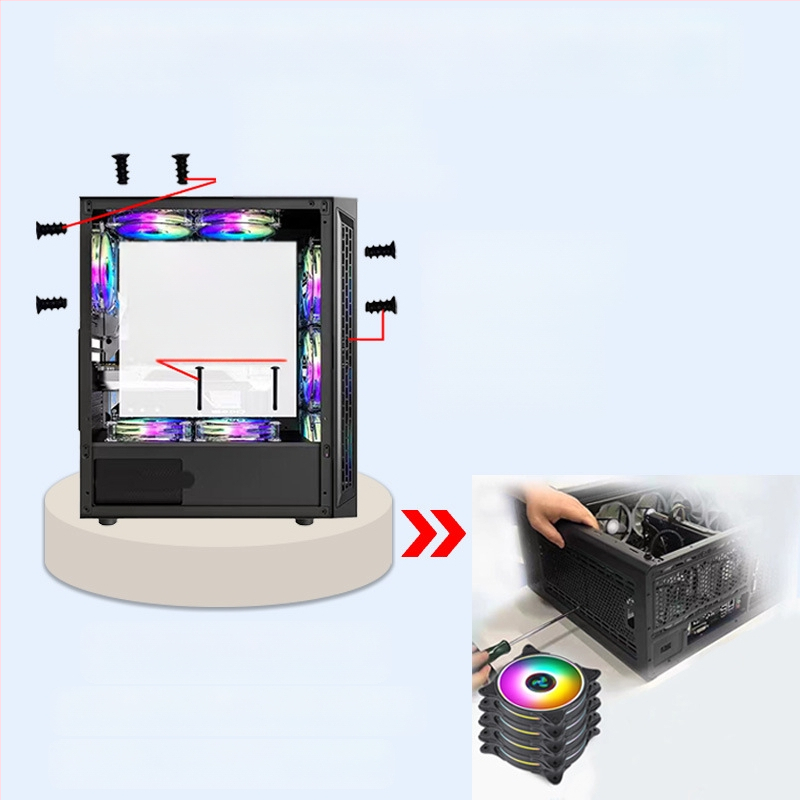 Ανεμιστήρας ψύξης κιβωτίου υπολογιστή, υδραυλικό ρουλεμάν, 1200 στροφών ανά λεπτό, 25 dB, αερόψυξη