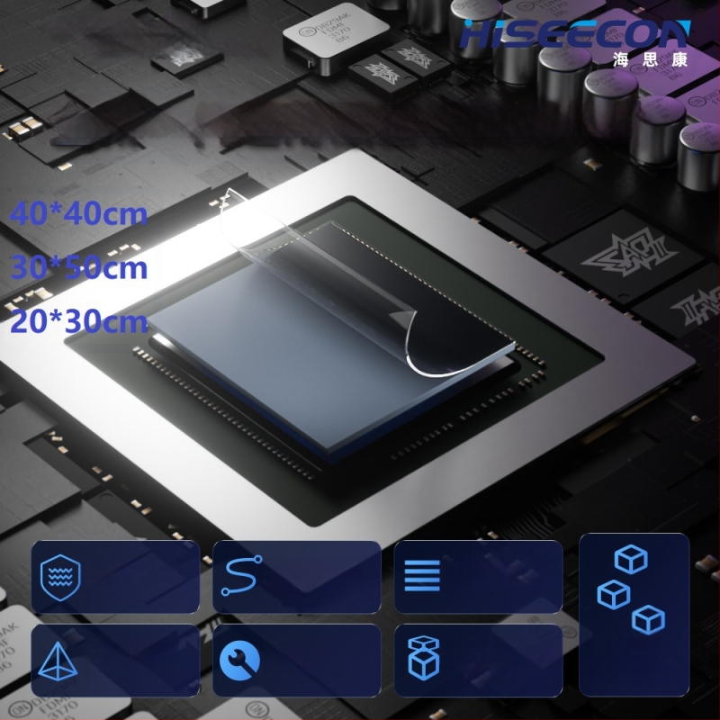 Haisikang CPU/GPU силиконова термална подложка, модел 01, издръжлива, безопасна и непроводяща, лесна за използване, пусната през 2024