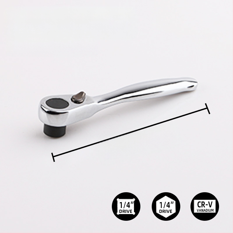 Трещотков ключ, полирана повърхност, високовъглеродна стомана, тегло 0.1