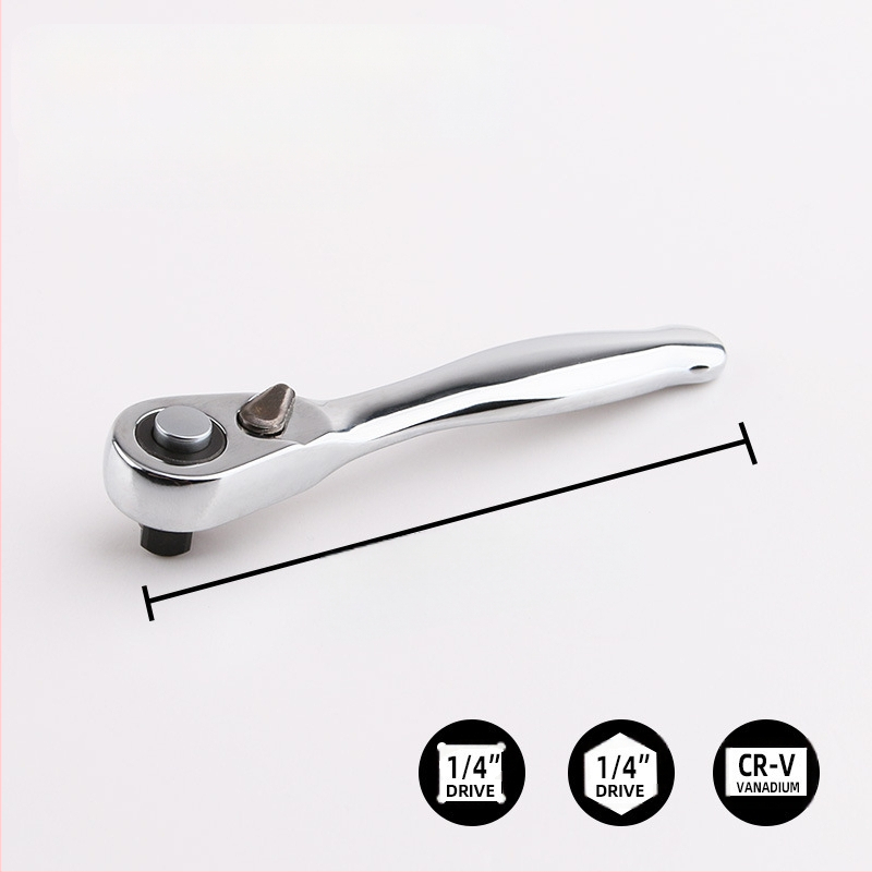 Трещотков ключ, полирана повърхност, високовъглеродна стомана, тегло 0.1