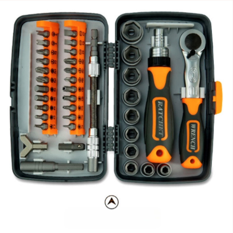 38-σε-1 σετ κατσαβιδιών οικιακής χρήσης με μηχανισμό ρακέτας, λεπίδα Cr-V, μαγνητικό, χωρίς μόνωση