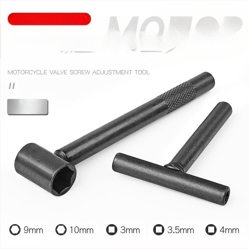 Ключ за регулиране на празнината на клапана за мотоциклет, преносим инструмент за регулиране на клапанни разстояния; високо въглеродна стомана, полирана повърхност, 0.12 кг