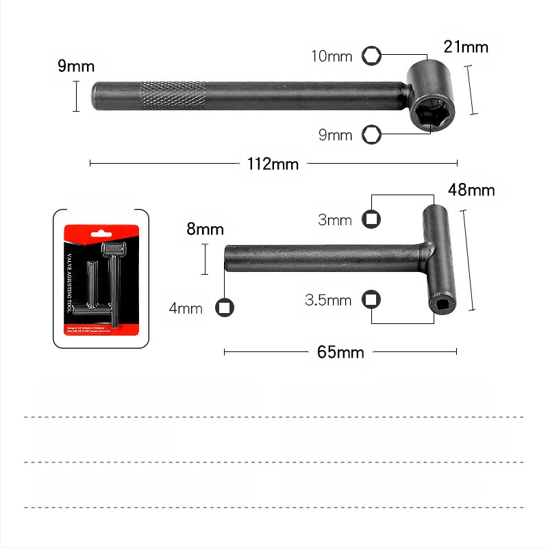 Ключ за регулиране на празнината на клапана за мотоциклет, преносим инструмент за регулиране на клапанни разстояния; високо въглеродна стомана, полирана повърхност, 0.12 кг