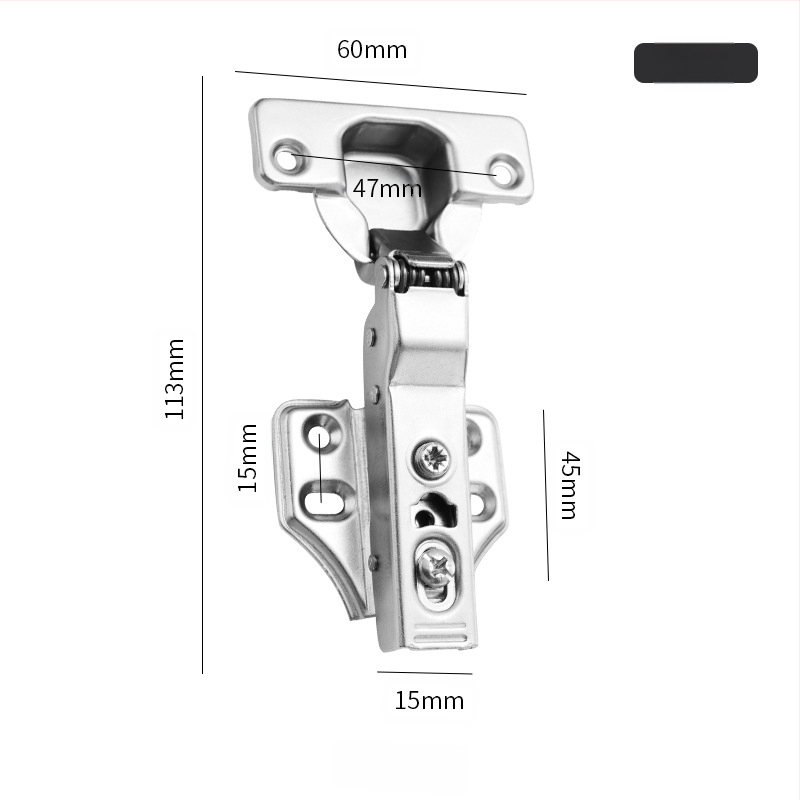 Двухстъпков демпфериращ панти за врати на шкафове и гардероби, Baosteel hemp fabric, електроплакиран завършек
