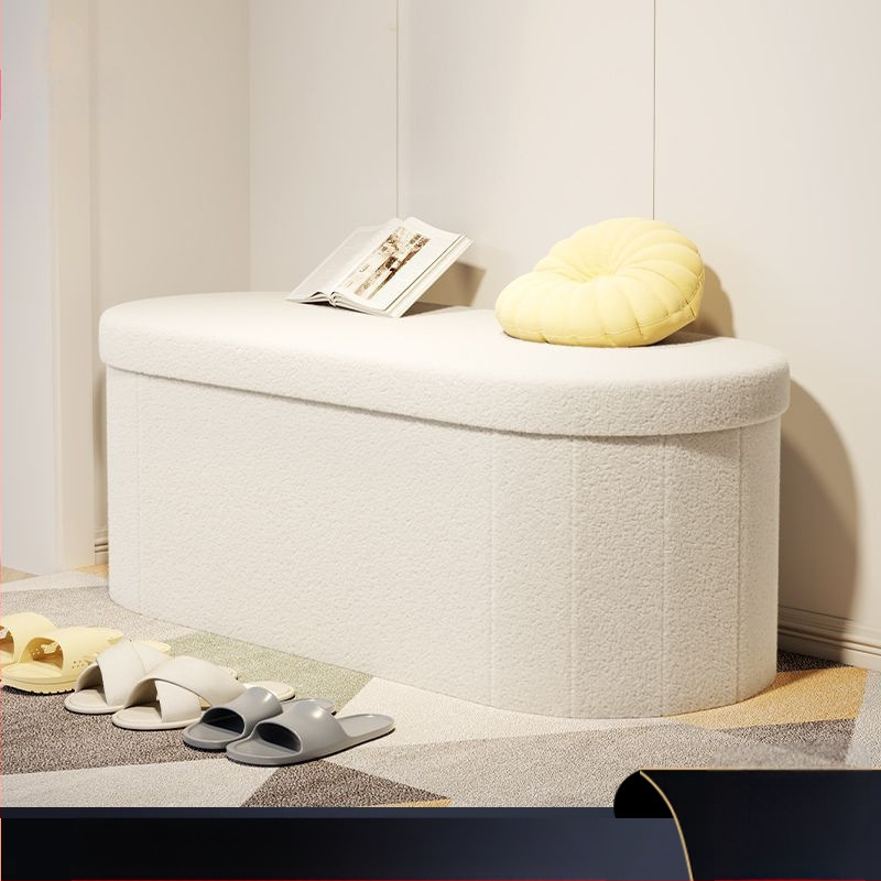 Сгъваема дървена табуретка за съхранение, мултифункционална с голям капацитет, подходяща за сядане и смяна на обувки, прост модерен дизайн.