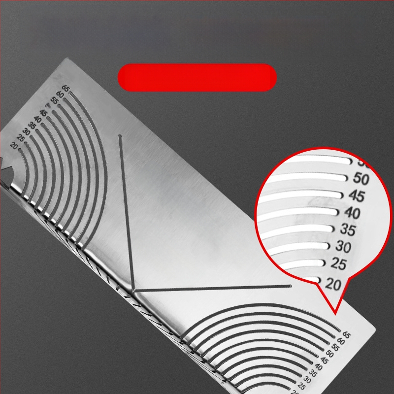 Yishun Сгъваема линейка с квадратна тръба – метална, 90° ъгъл и мултифункционално средство за маркиране