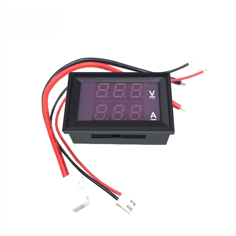 ZY LED DC μετρητής τάσης και ρεύματος με διπλή οθόνη (DC 7–100 V, 10/50/100 A)