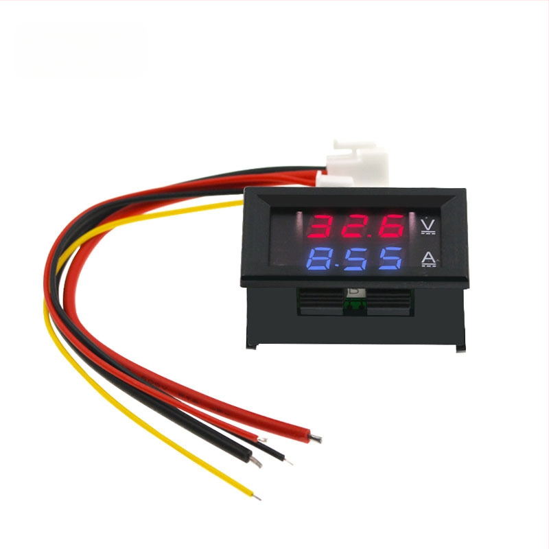 ZY LED DC μετρητής τάσης και ρεύματος με διπλή οθόνη (DC 7–100 V, 10/50/100 A)