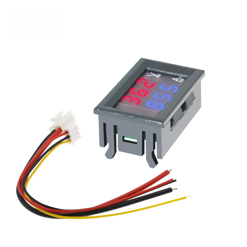 ZY LED DC μετρητής τάσης και ρεύματος με διπλή οθόνη (DC 7–100 V, 10/50/100 A)