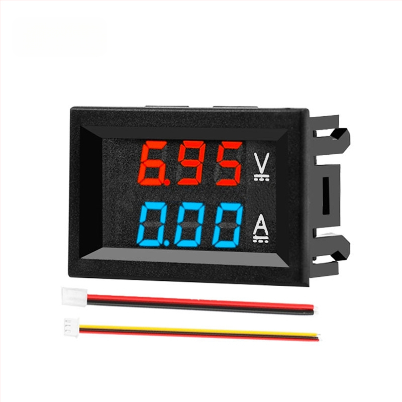 ZY LED DC μετρητής τάσης και ρεύματος με διπλή οθόνη (DC 7–100 V, 10/50/100 A)