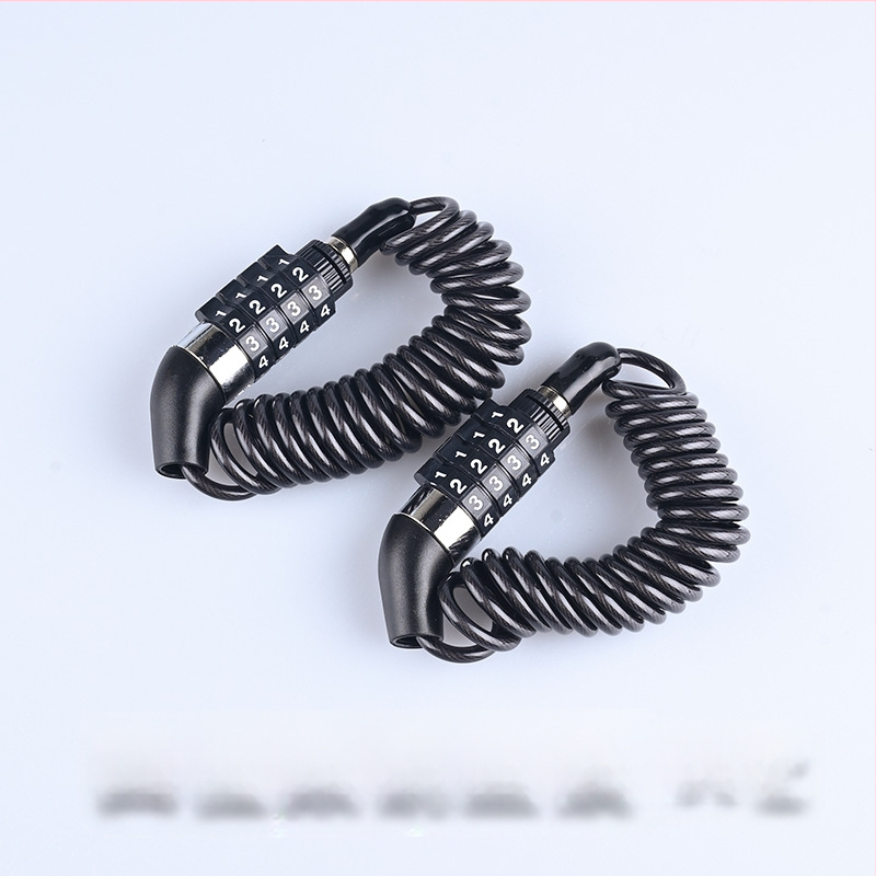 Lock Your Love L09 Стоманено кабелно заключване за каски към мотоциклети и велосипеди – 64 г, стоманено кабелно + индустриална пластмаса, телескопично заключване