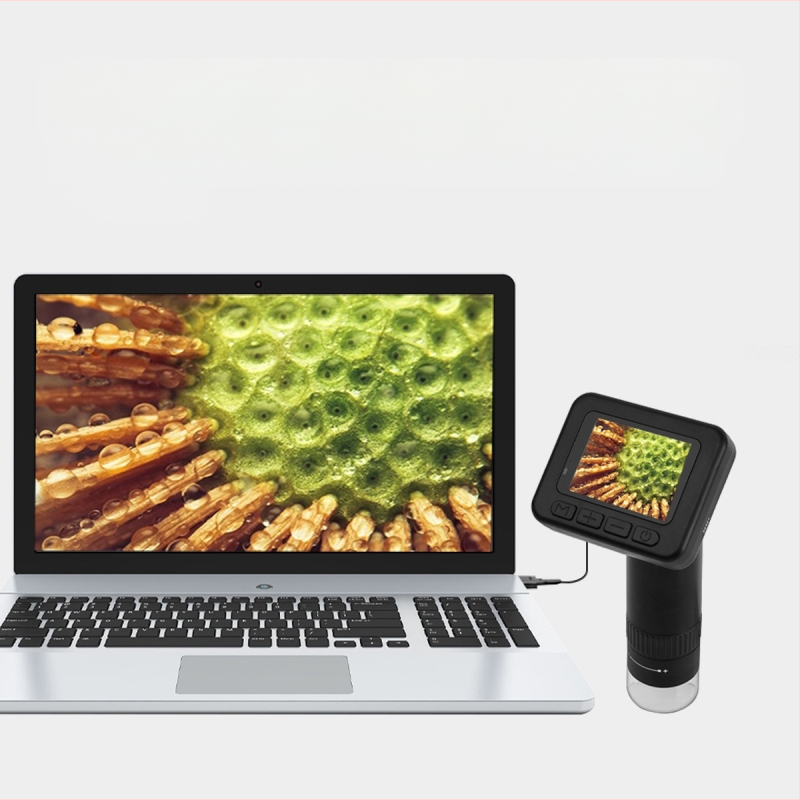 Ηλεκτρονικό μικροσκόπιο με ψηφιακή οθόνη για εκπαίδευση και επιθεώρηση· κατάλληλο για παιδιά και ενήλικες· εντοπίζει θύλακες τρίχας, δέρμα και ηλεκτρονικές πλακέτες με παρατήρηση σε πραγματικό χρόνο.