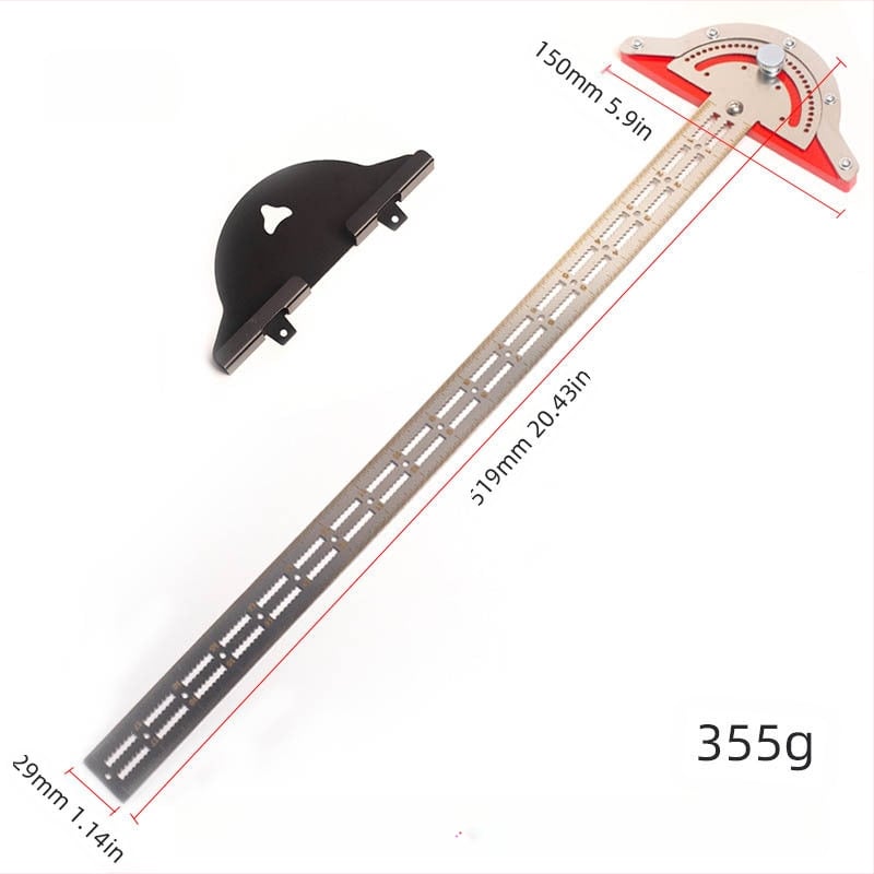 Дърводелски измервател за ръб и ъгъл — неръждаема стомана, за дървообработване, марка Yunbei