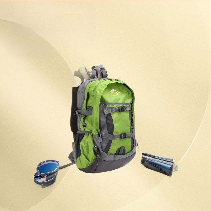 Pārgājienu mugursoma no izturīga Oxford auduma, lielas ietilpības, ūdens atgrūdoša, plecu siksnas ar gaisa spilveniem