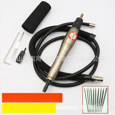 Gāzes pneimatiskā ultraskaņas faila forma pulēšanas iekārta ar atpakaļejošu slīpēšanas rīku, 35000 apgr./min, gaisa ieeja 1/4", 6 bar, 0,5 kg