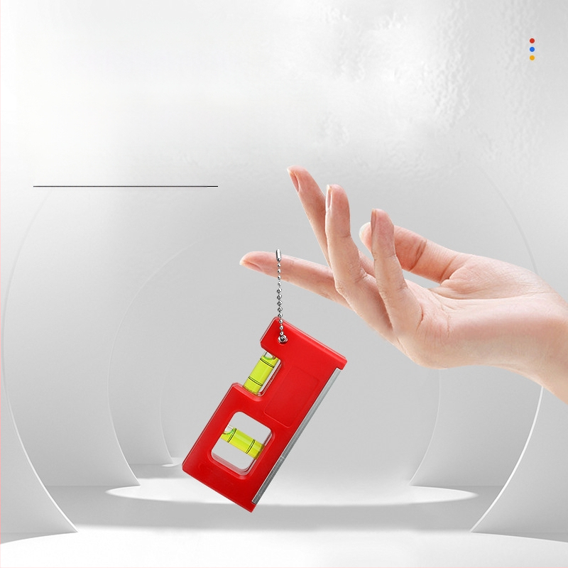 Магнитен мини нивелир с висяща верига и балонче за нивелиране за домашна поддръжка (Магнитен; Висяща верига; Балонче)