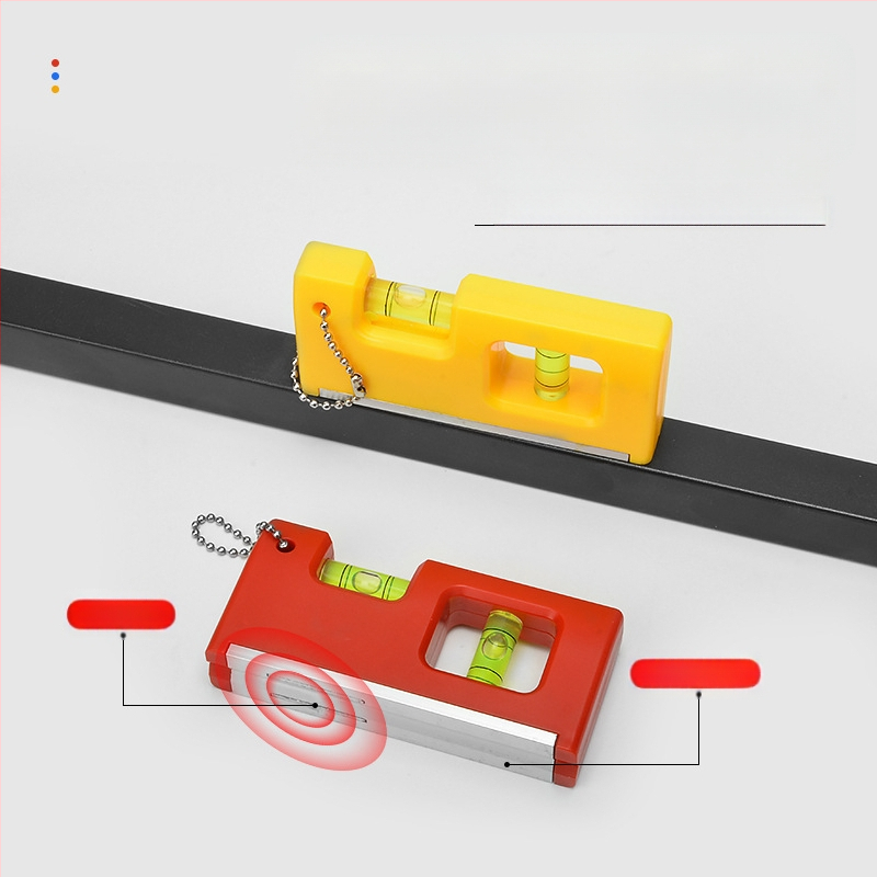 Магнитен мини нивелир с висяща верига и балонче за нивелиране за домашна поддръжка (Магнитен; Висяща верига; Балонче)