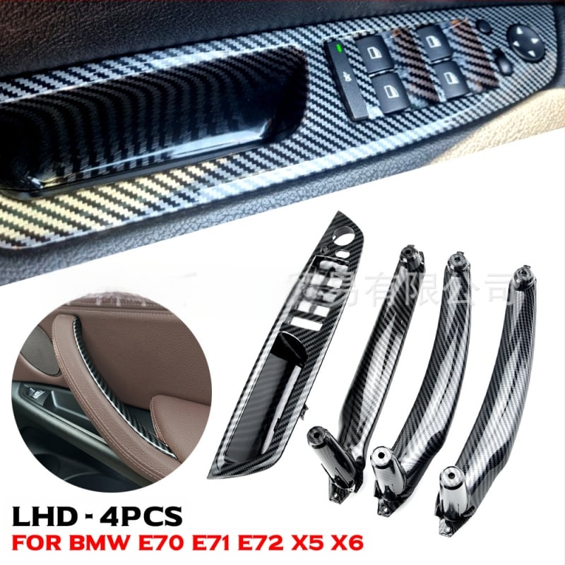 Дръжка за вътрешна ръкохватка на врата за BMW X5 X6 (E70/E71/E72) – ABS, повърхност: боядисано окислено покритие, OEM: 51416969401/51416969405/51416975793