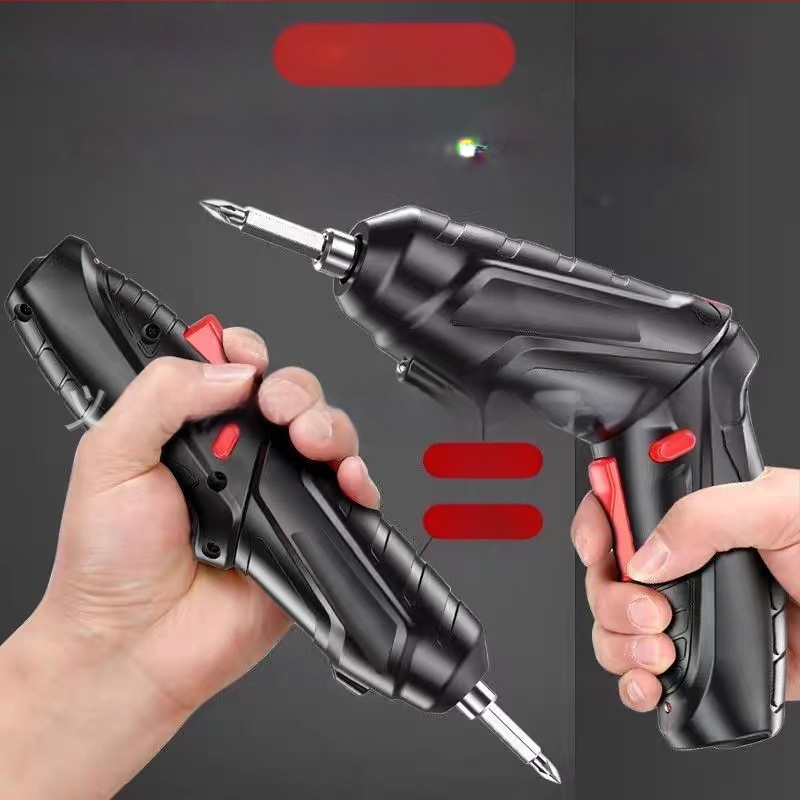 Многофункционална преносима електрическа отвертка и компактна бормашина, зареждаща се, 46 части комплект, хром-ванадиева стомана, за завиване на винтове вкъщи