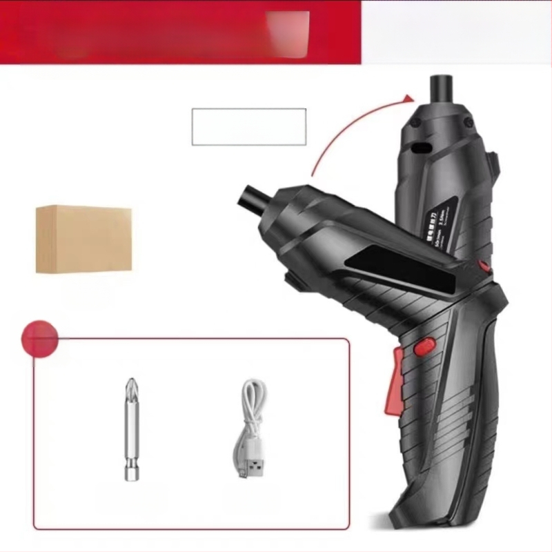 Многофункционална преносима електрическа отвертка и компактна бормашина, зареждаща се, 46 части комплект, хром-ванадиева стомана, за завиване на винтове вкъщи