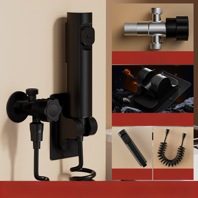 Držač od nehrđajućeg čelika za toaletni prskalj – ugrađivanje u zid, bez bušenja, viseći držač, promjer otvora 4 mm, model J-WYJ, radni tlak 1 MPa