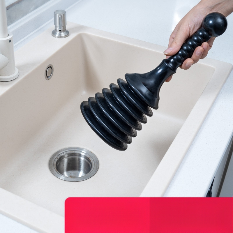 PVC nuotekų atblokavimo įrankis – namų naudojimui, Square Horse prekės ženklas; tinka virtuvei, tualetui, praustuvui, voniai ir grindų nutekėjimui