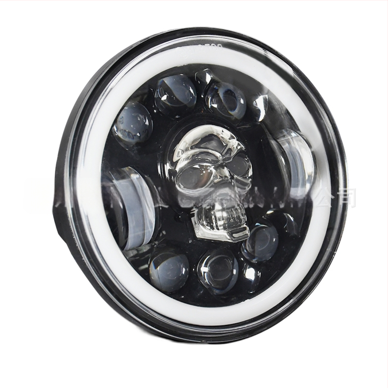 LED προβολέας για εκτός δρόμου οχήματα – Skull Wrangler κυκλικός προβολέας, περίβλημα από χυτό αλουμίνιο, ανακλαστική κάψα, επιλογές παραμετροποίησης