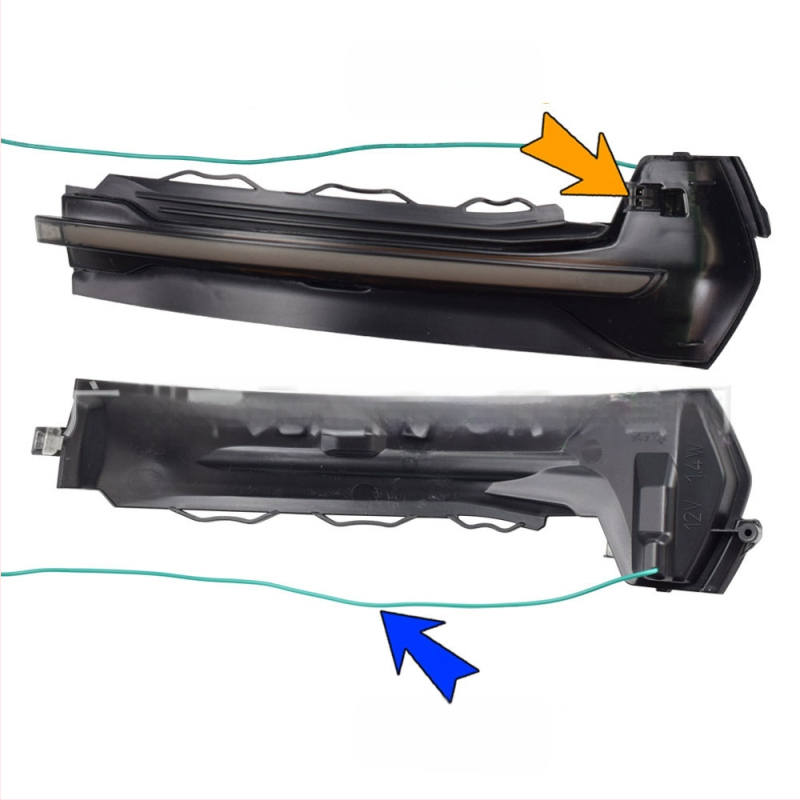 Audi A3 8V (2013-2020) Φωτιστικά σήμανσης καθρέπτη οπισθοπορείας — ABS, 12V, 5W, Μοντέλο 8V0 949 101/102, δίχρωμο φωτισμό (κίτρινο με μπλε και λευκές αποχρώσεις)