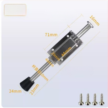Συσκευή στερέωσης πόρτας από ανοξείδωτο ατσάλι, μοντέλο 2012, τοποθέτηση στο έδαφος, φινίρισμα wire-drawing, αυτόματος έλεγχος