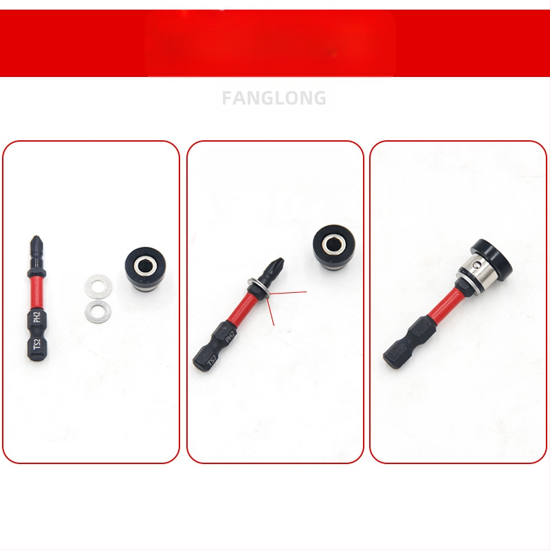 Главичка за позициониране на гипсокартон, регулируема с магнитен пръстен, S2 инструментална стомана, за винтове с кръстосан шлиц в дърводелството и таваните