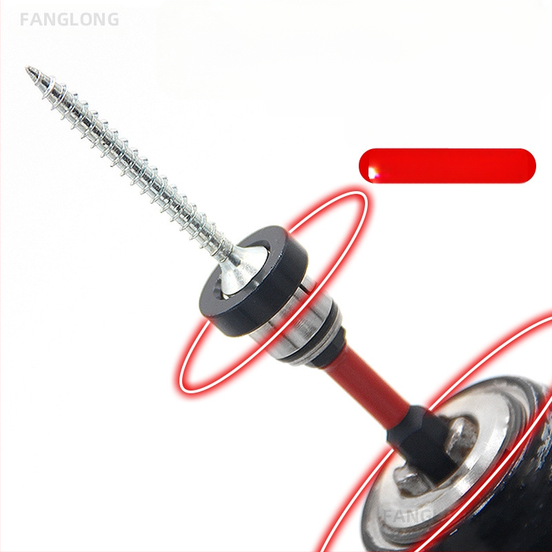 Главичка за позициониране на гипсокартон, регулируема с магнитен пръстен, S2 инструментална стомана, за винтове с кръстосан шлиц в дърводелството и таваните