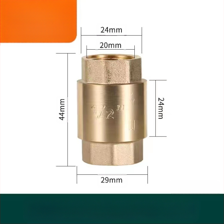 Sárgaréz függőleges visszafolyás-szelep vízvezetékhez, modern minimalist stílus