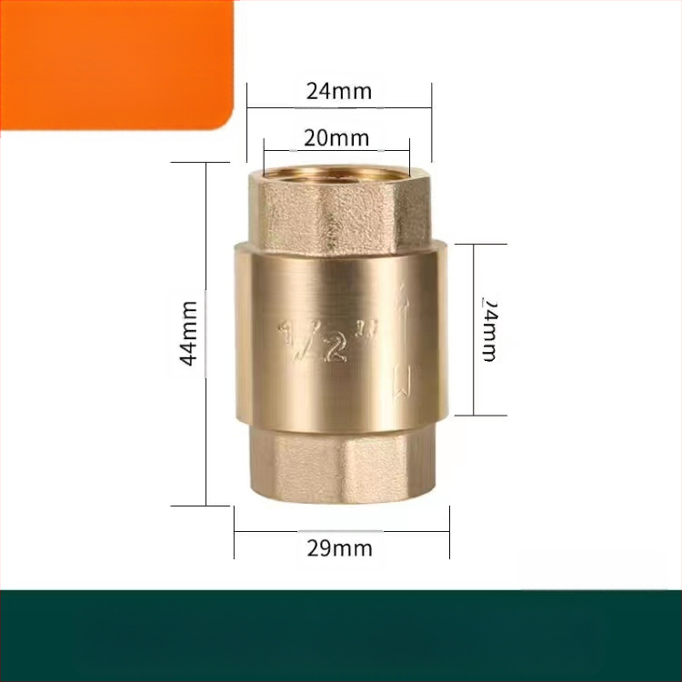 Sárgaréz függőleges visszafolyás-szelep vízvezetékhez, modern minimalist stílus