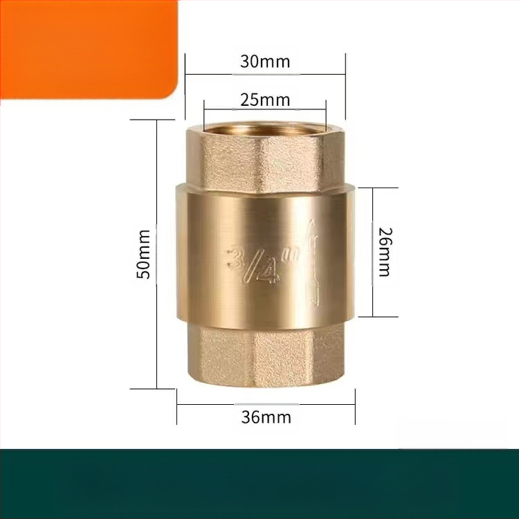 Sárgaréz függőleges visszafolyás-szelep vízvezetékhez, modern minimalist stílus