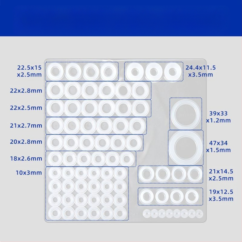 Csap- és zuhanycsőhöz való gumi tömítés, sík O-gyűrű, fagyálló, magas hőmérséklet-tűrés