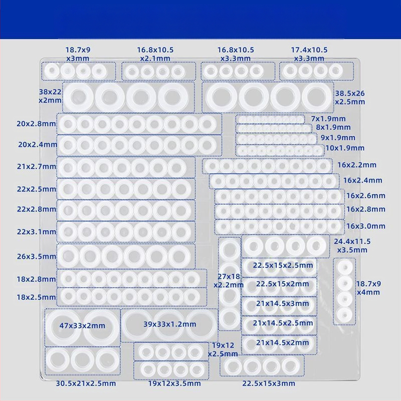Csap- és zuhanycsőhöz való gumi tömítés, sík O-gyűrű, fagyálló, magas hőmérséklet-tűrés