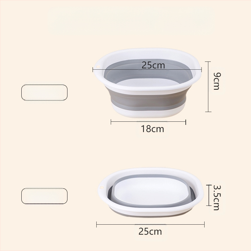 Πτυσσόμενη λεκάνη για πλύσιμο προσώπου για οικιακή χρήση και φοιτητικό διαμέρισμα, φορητή πλαστική λεκάνη (Zhejiang, 2022, πτυσσόμενο, απλό)