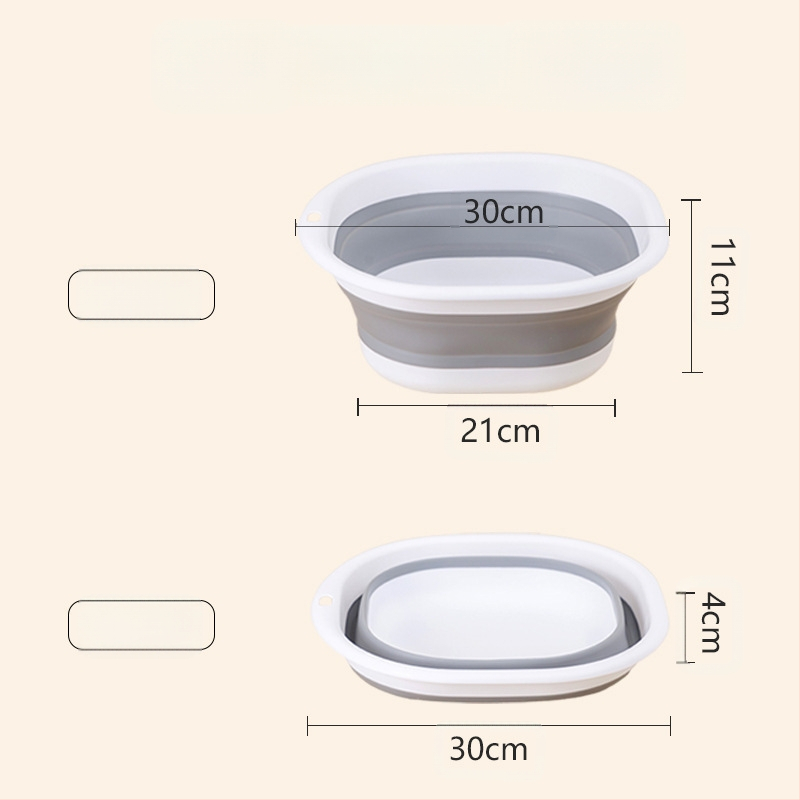 Πτυσσόμενη λεκάνη για πλύσιμο προσώπου για οικιακή χρήση και φοιτητικό διαμέρισμα, φορητή πλαστική λεκάνη (Zhejiang, 2022, πτυσσόμενο, απλό)