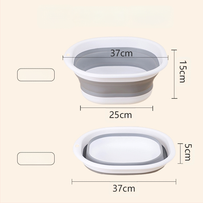 Πτυσσόμενη λεκάνη για πλύσιμο προσώπου για οικιακή χρήση και φοιτητικό διαμέρισμα, φορητή πλαστική λεκάνη (Zhejiang, 2022, πτυσσόμενο, απλό)